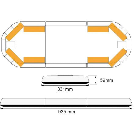 LED flitsbalk Legion - 93 cm