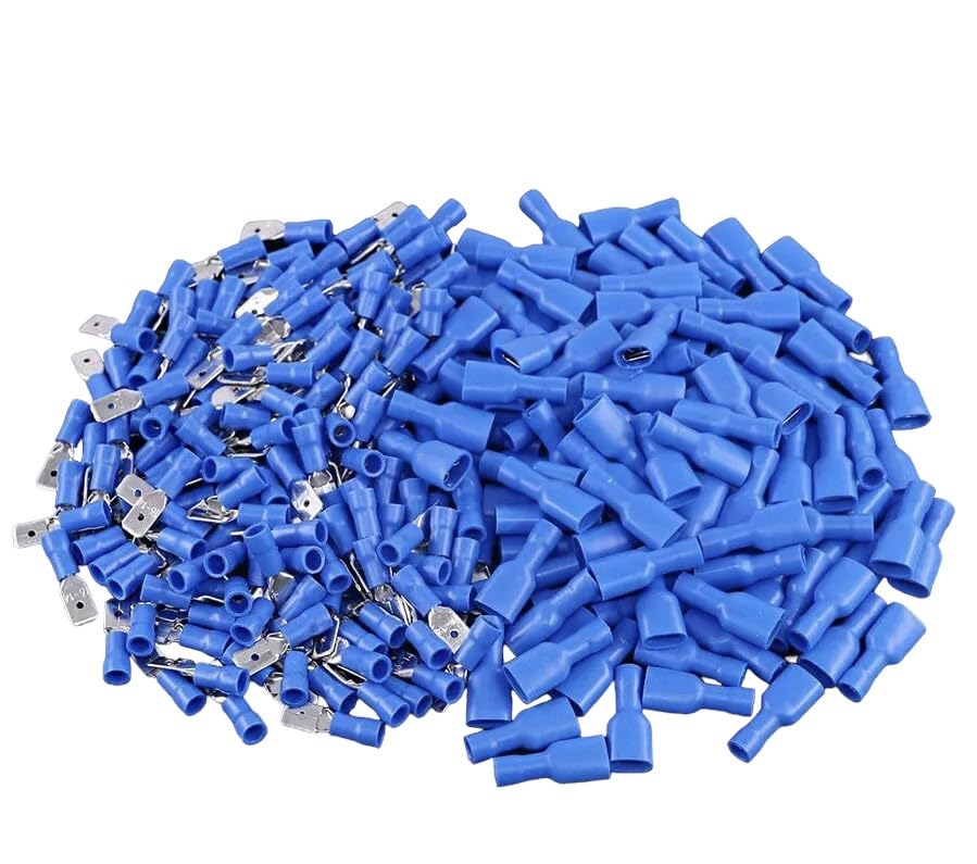 Flachsteckerkabelschuh | Blau 50 Sets