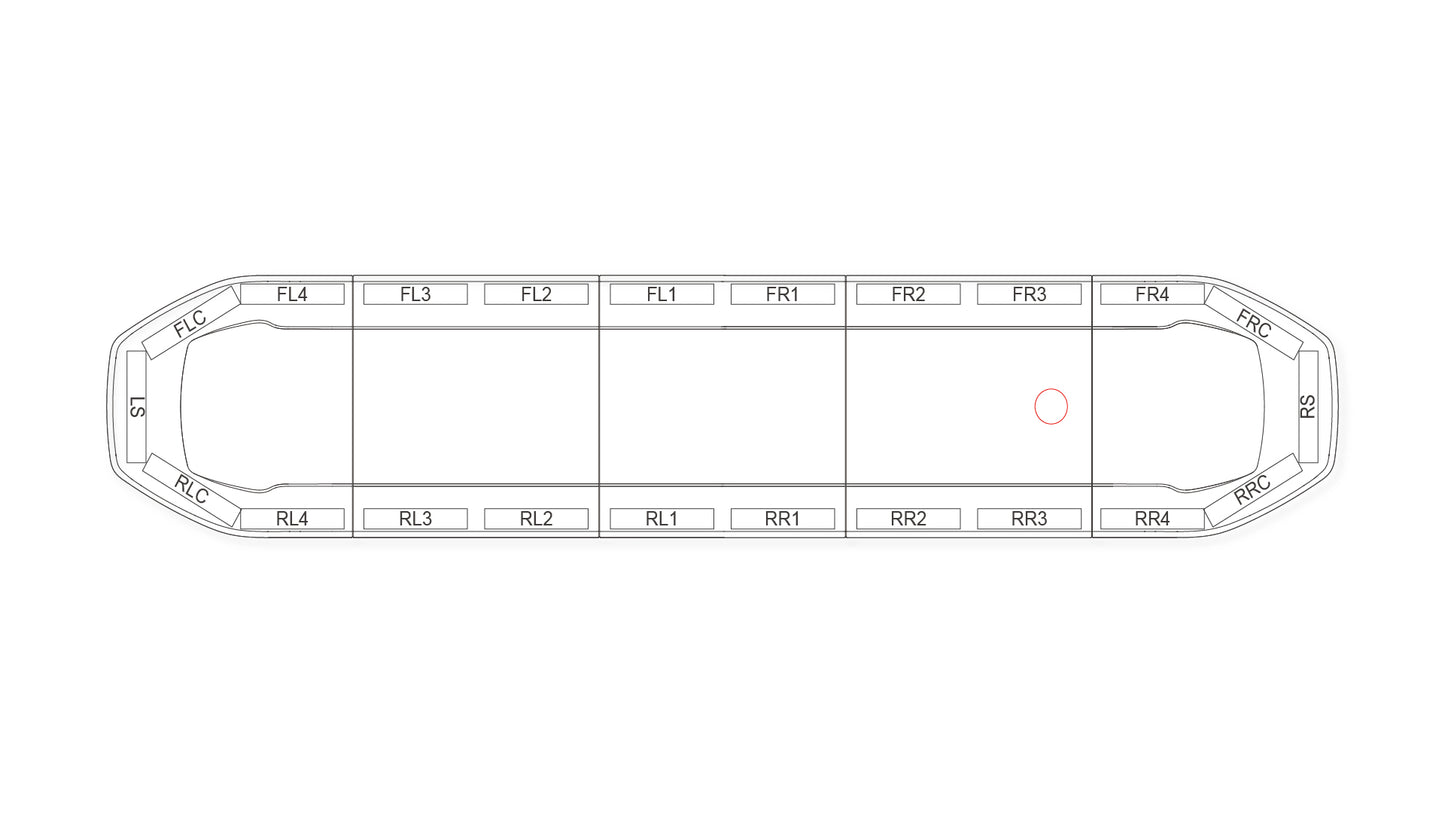 LED Flitsbalk - Raiden FIT - 152cm
