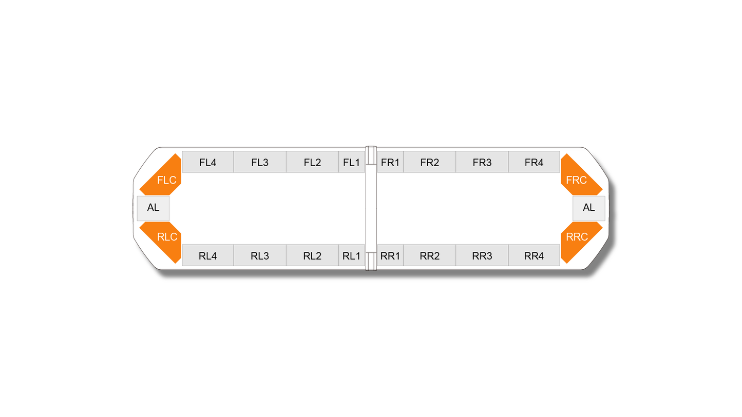 LED flitsbalk Silverblade - 111 cm Amber