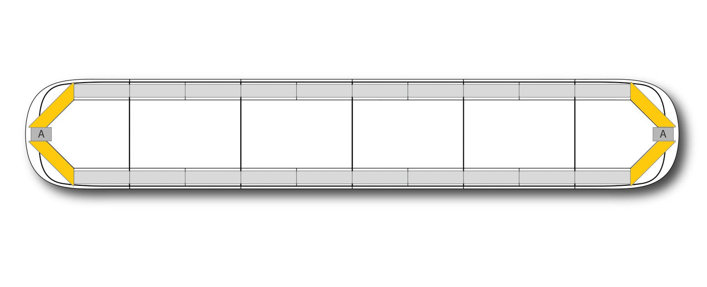 LED flitsbalk AEGIS - 183 cm Amber