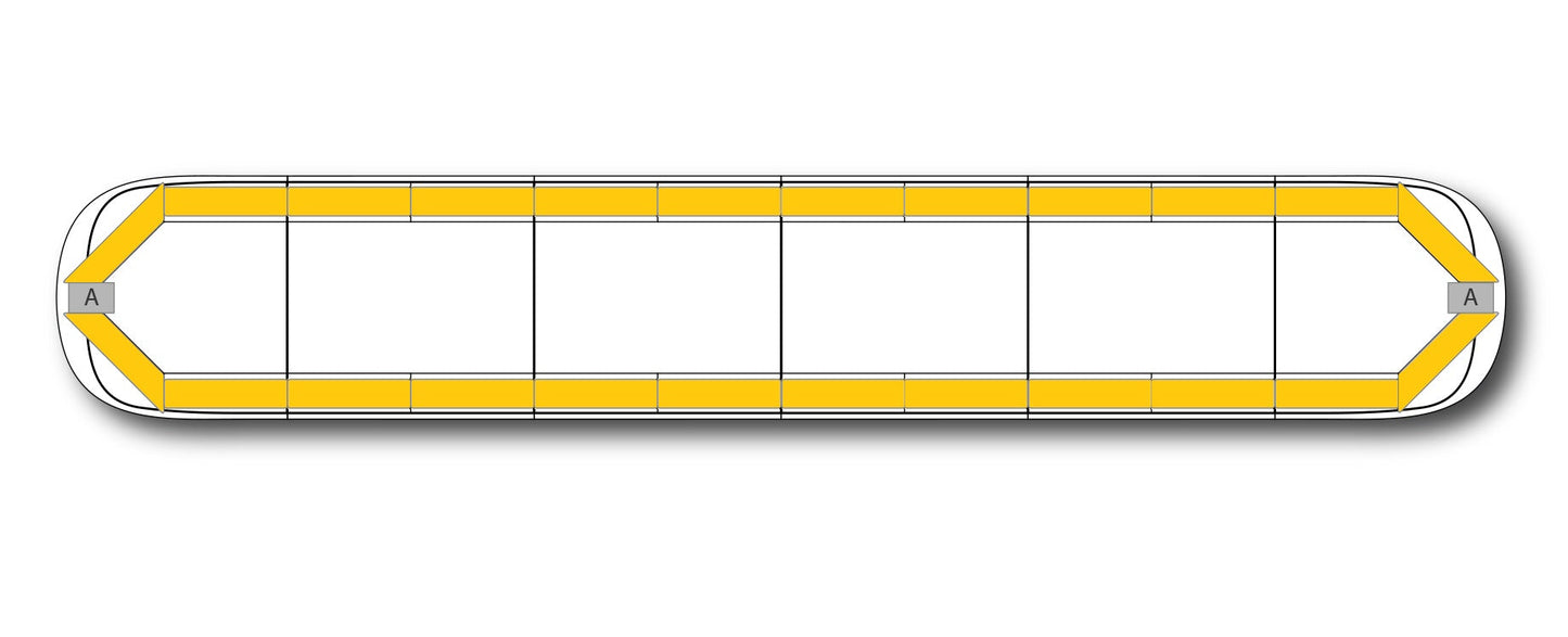 LED flitsbalk AEGIS - 183 cm Amber