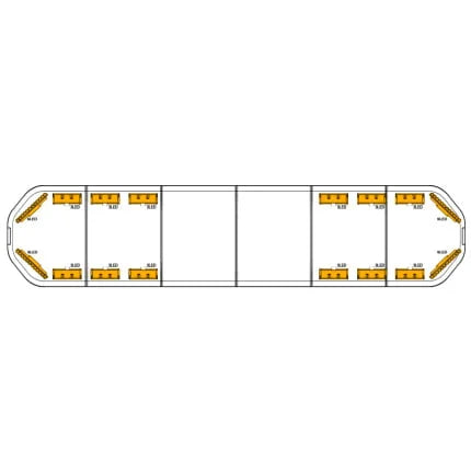 LED flitsbalk Legion - 183 cm