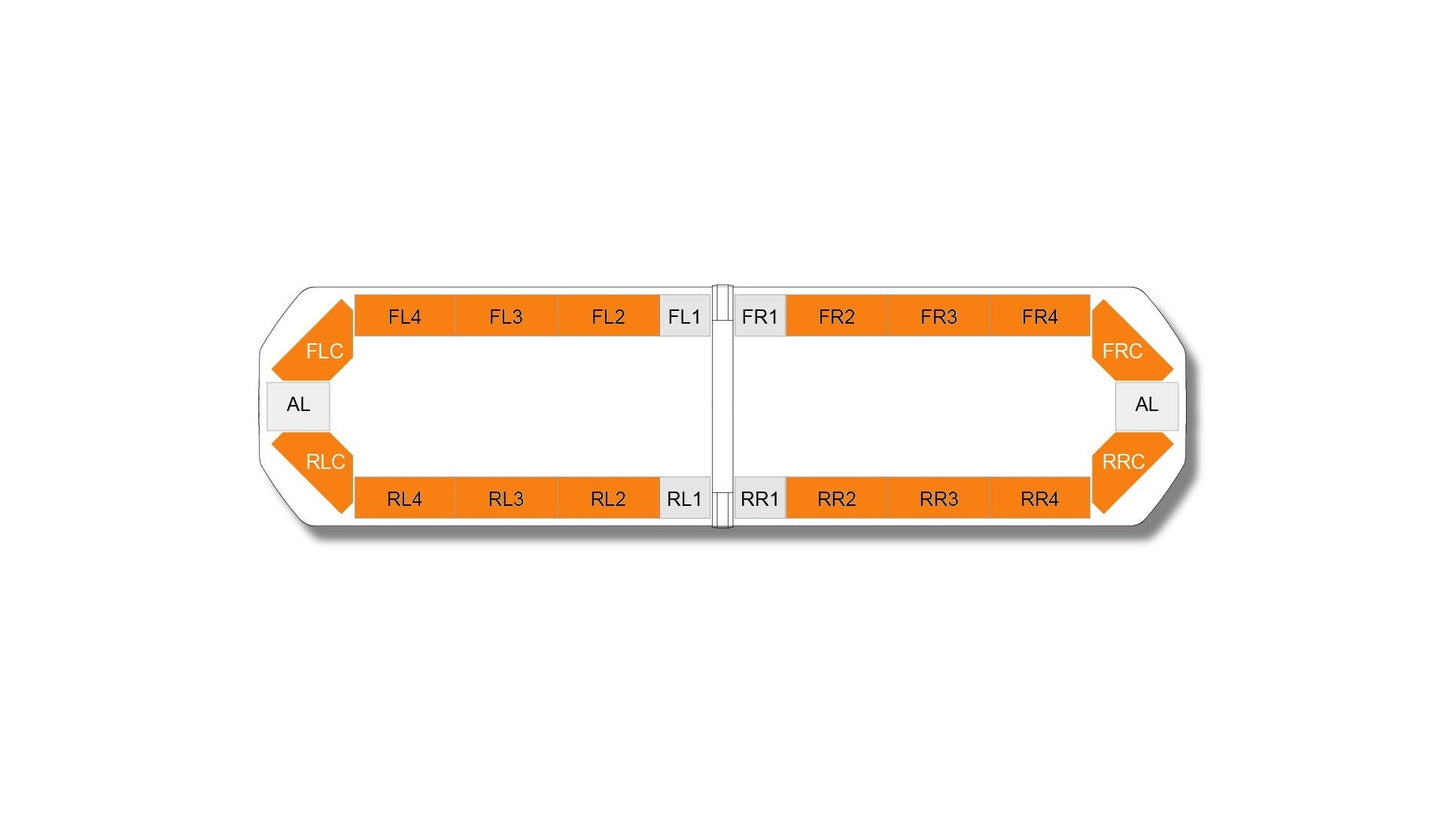 LED flitsbalk Silverblade - 111 cm Amber