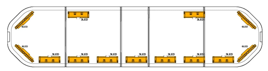 LED flitsbalk Legion - 139 cm