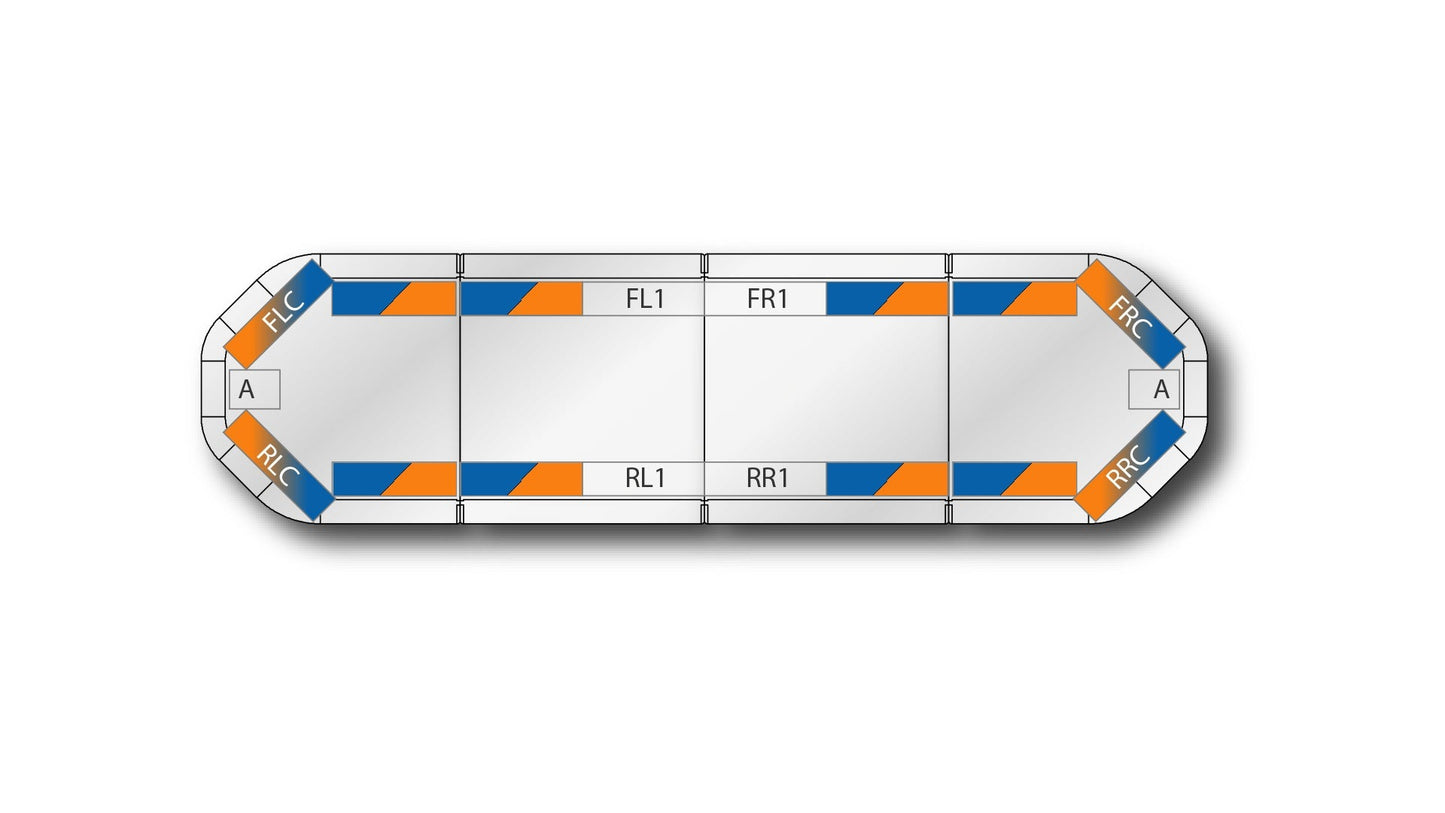 LED flitsbalk Legion DUAL - 125 cm Amber/Blauw
