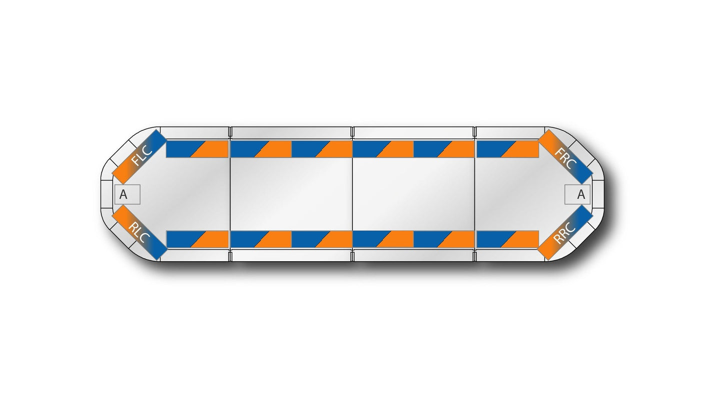 LED flitsbalk Legion DUAL - 125 cm Amber/Blauw