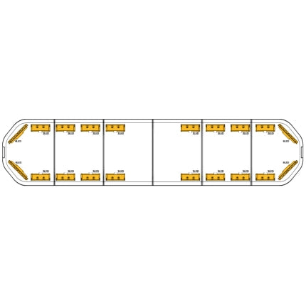 LED flitsbalk Legion - 183 cm