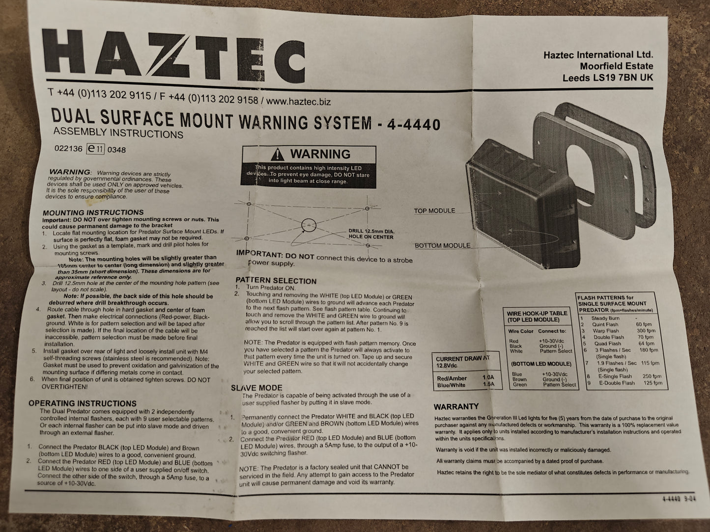 Haztec Predator led flitser (amber)