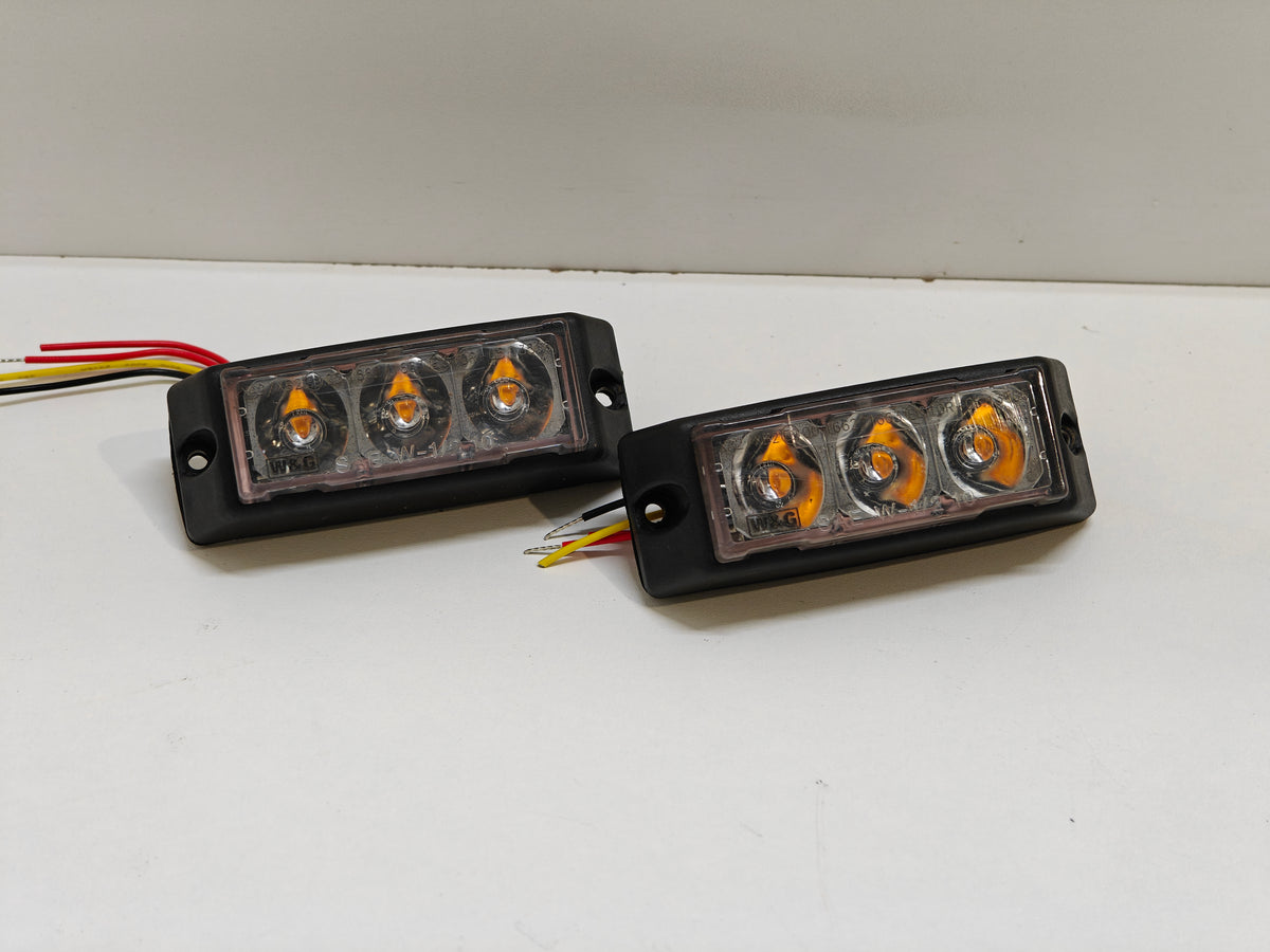 W&G 3 led flitser set (amber)