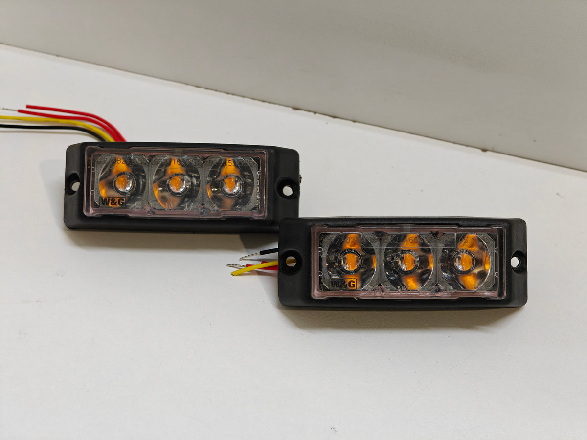 W&G 3 led flitser set (amber)