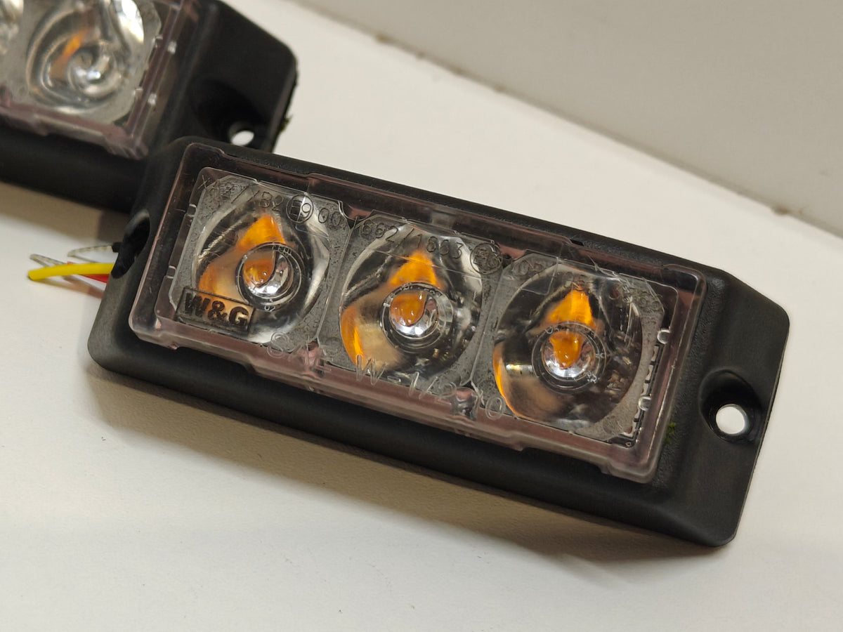 W&G 3 led flitser set (amber)