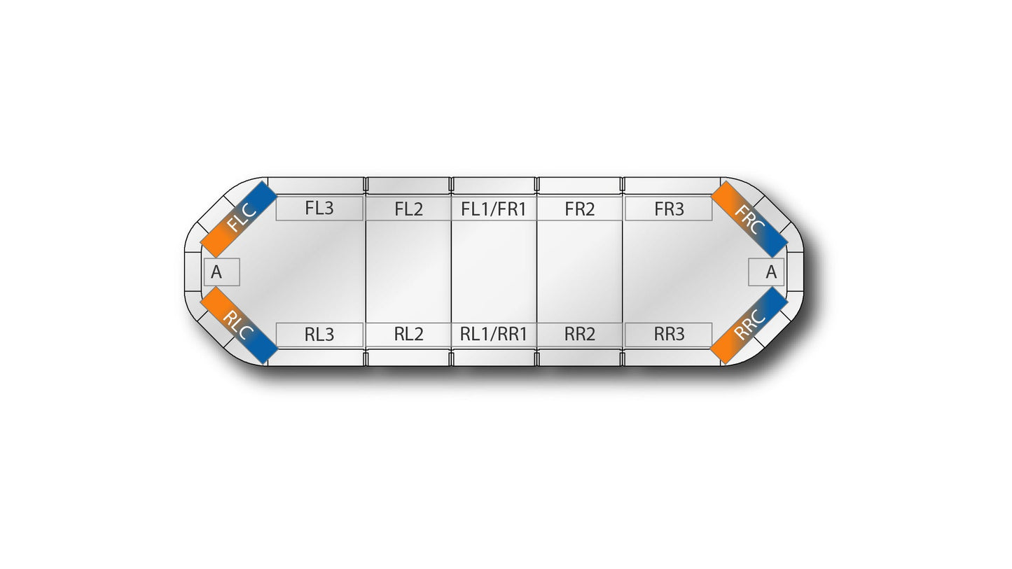 LED flitsbalk Legion DUAL - 109 cm Amber/Blauw