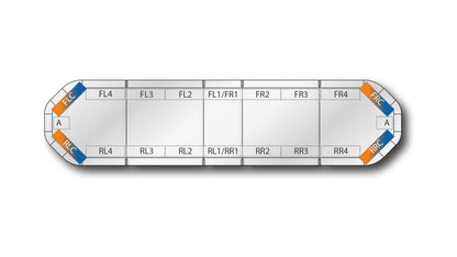 LED flitsbalk Legion DUAL - 139 cm Amber/Blauw