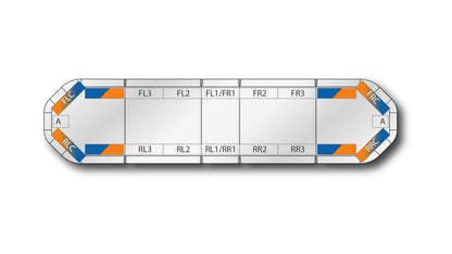 LED flitsbalk Legion DUAL - 139 cm Amber/Blauw