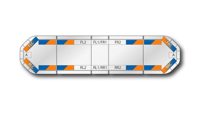 LED flitsbalk Legion DUAL - 139 cm Amber/Blauw