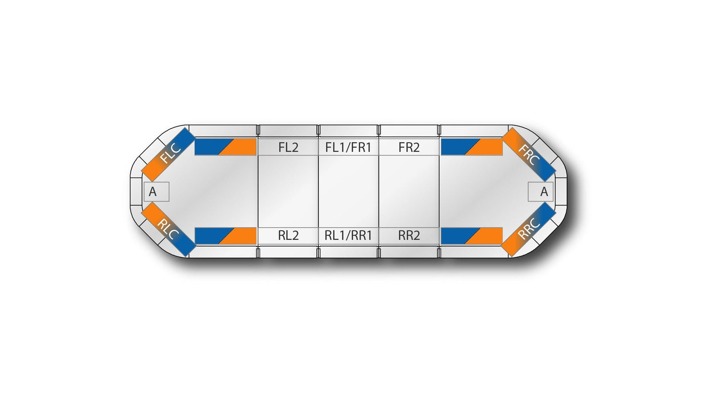 LED flitsbalk Legion DUAL - 109 cm Amber/Blauw
