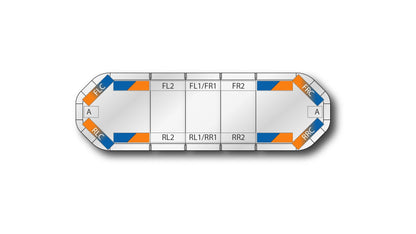 LED flitsbalk Legion DUAL - 109 cm Amber/Blauw