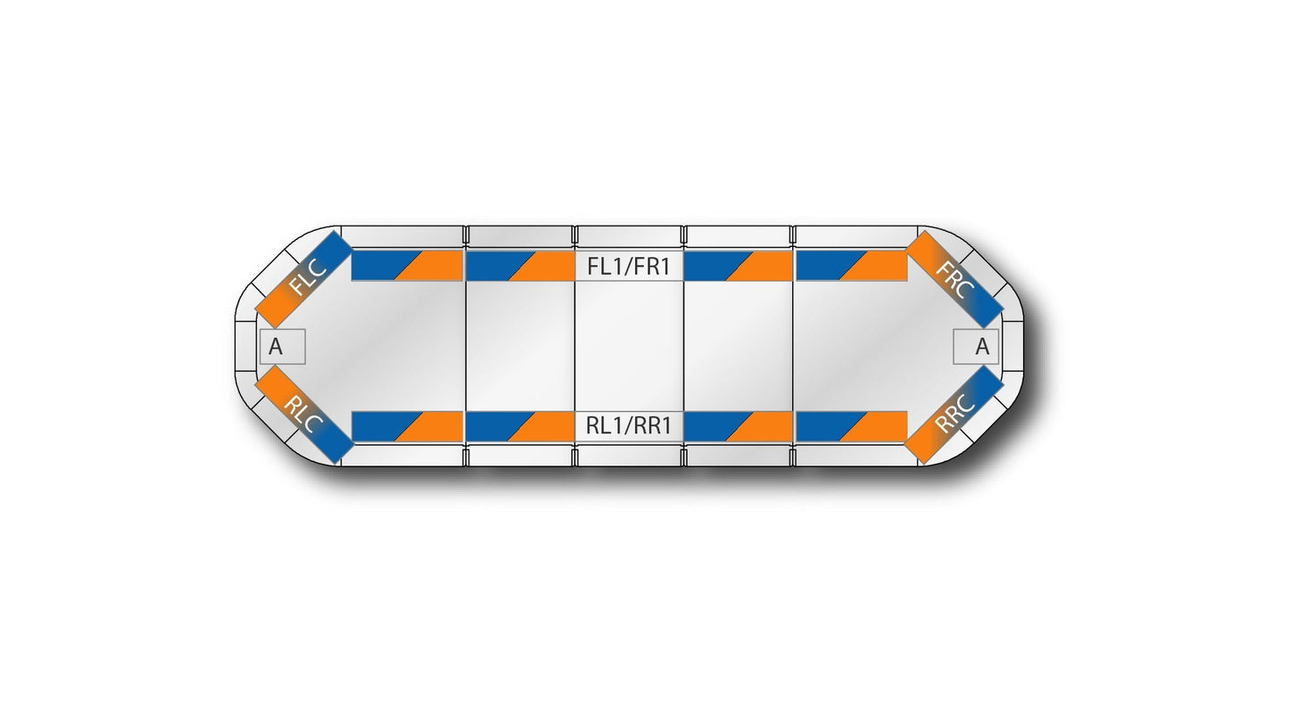 LED flitsbalk Legion DUAL - 109 cm Amber/Blauw