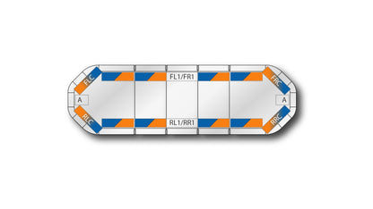 LED flitsbalk Legion DUAL - 109 cm Amber/Blauw