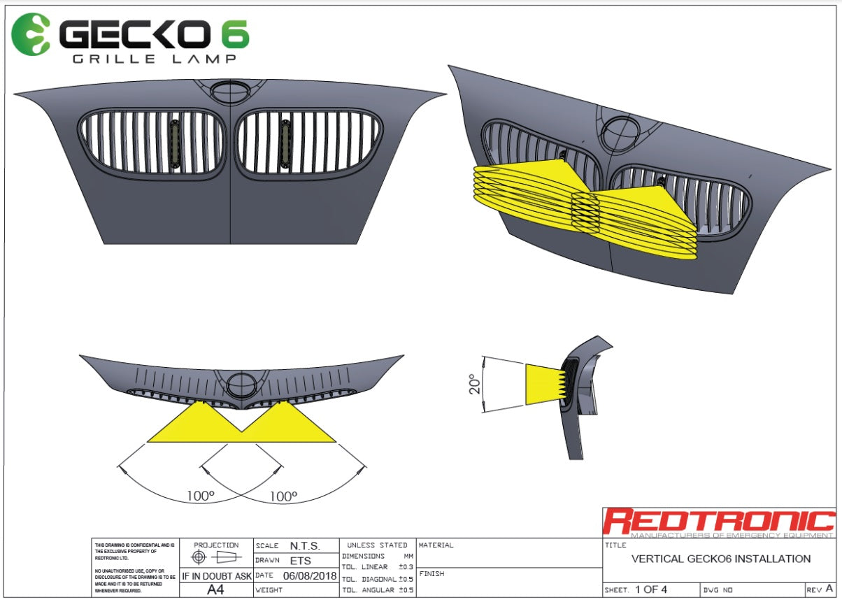 Gecko-6 - LED-Blinker | Grill- und Aufbaublinker