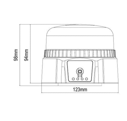 MT Accu led flitslamp magneet | Amber